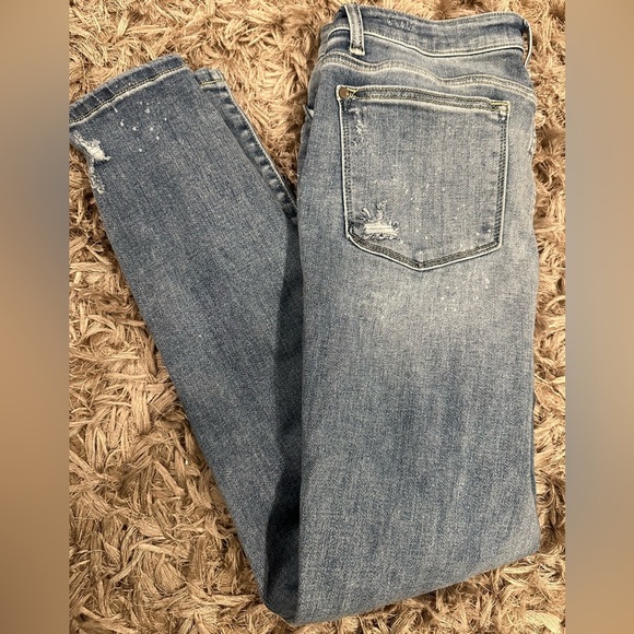 Judy Blue Distressed Skinny Fit Holes Jeans Size 13 / 31 - Picture 3 of 8